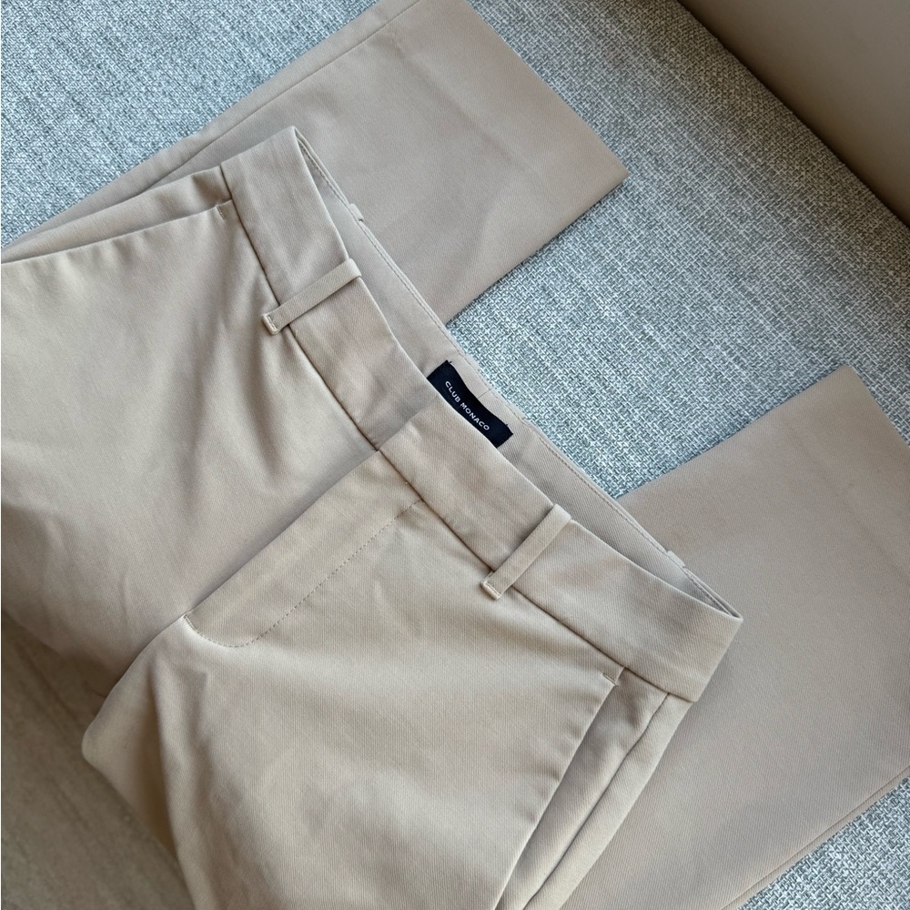 Club Monaco Tan Chinos Tailored Medium-Weight